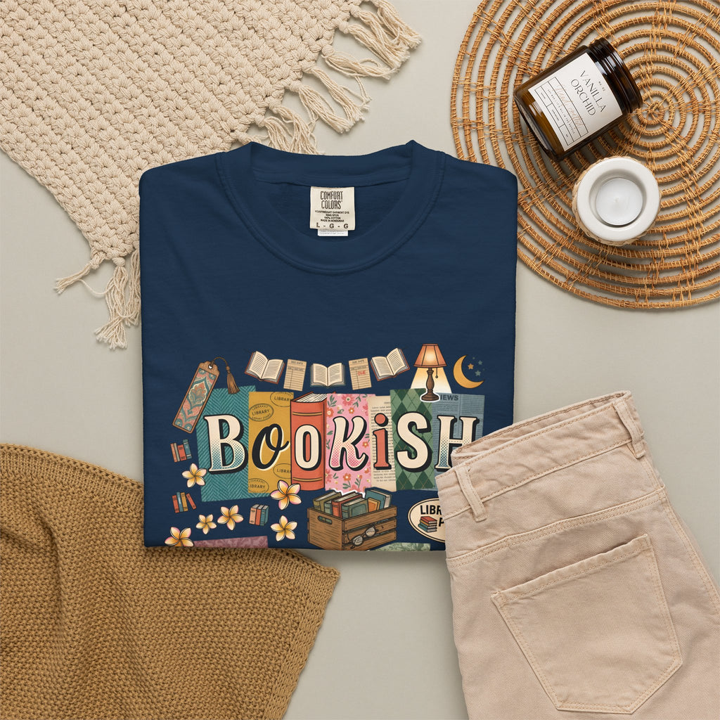 Bookish Babe T-Shirt — Cute Vintage Reading Graphic Tee for Book Lovers