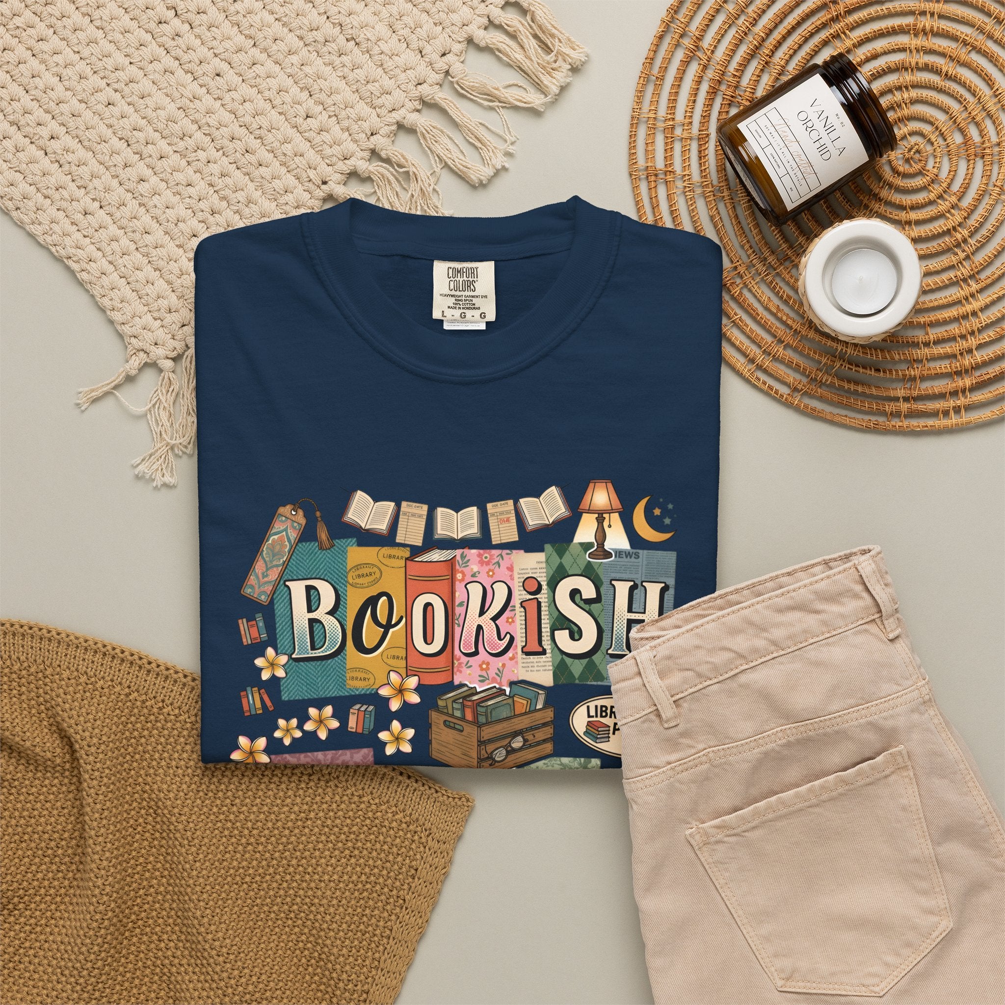 Bookish Babe T-Shirt — Cute Vintage Reading Graphic Tee for Book Lovers