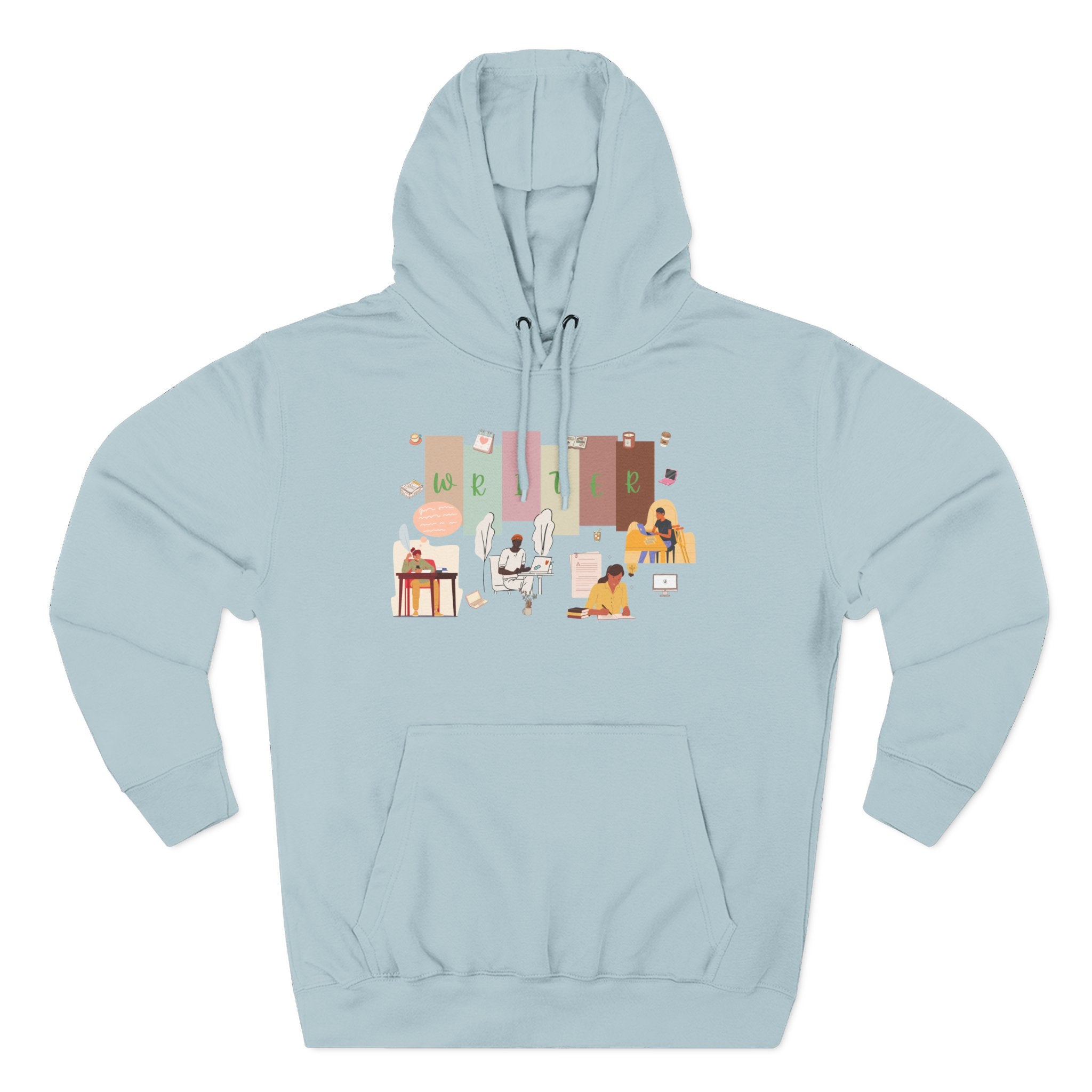 Writer Hoodie — Cozy Typewriter & Notebook Literary Sweatshirt