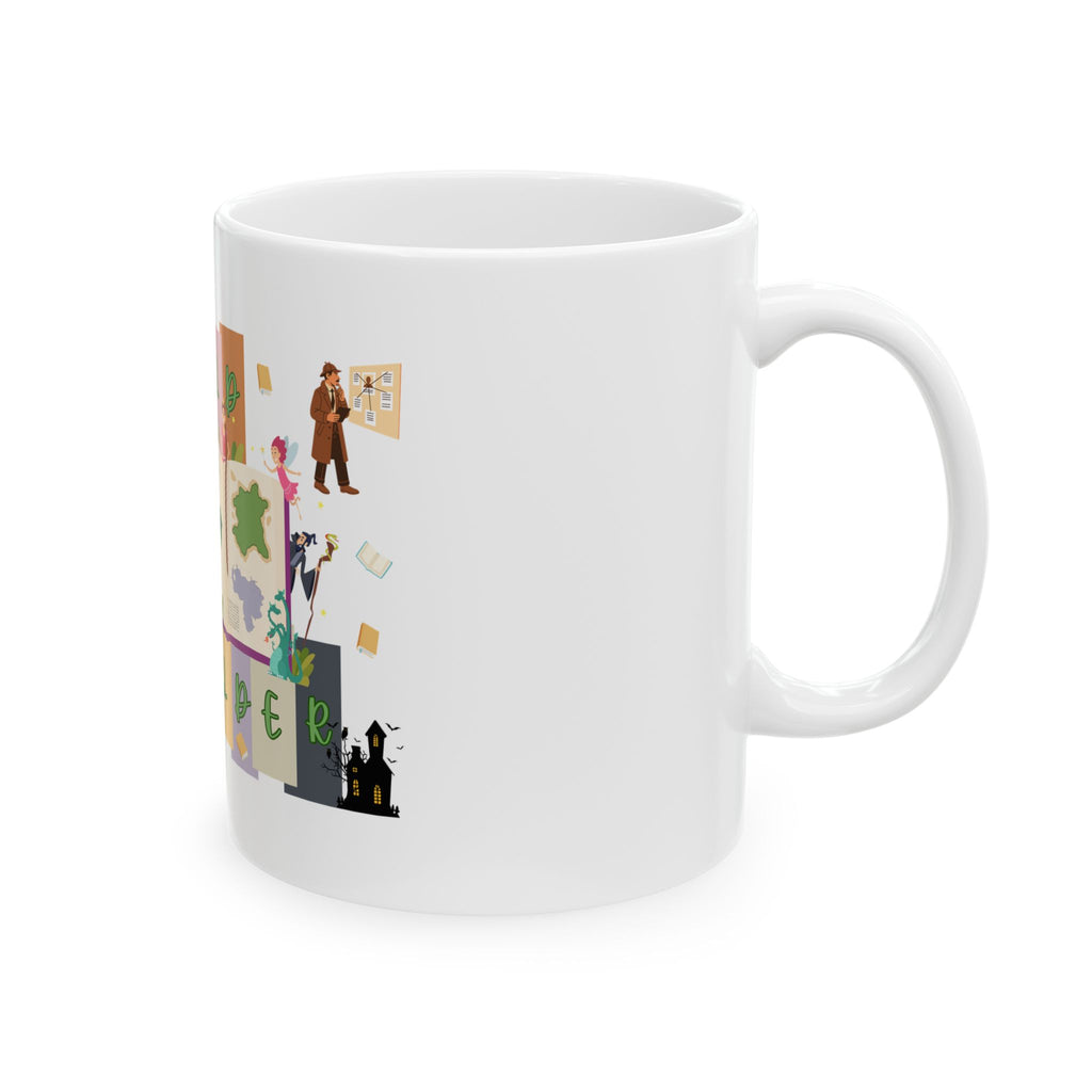 World Builder Ceramic Mug — Illustrated Travel & Creativity Design (11oz, 15oz)