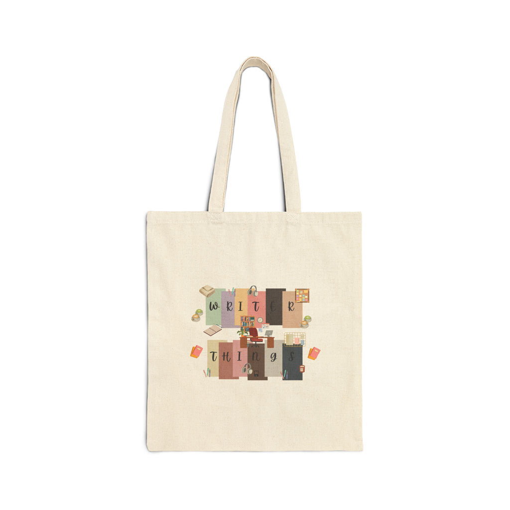 Tote Bag — Vintage Collage 'Writer Things' Canvas Tote