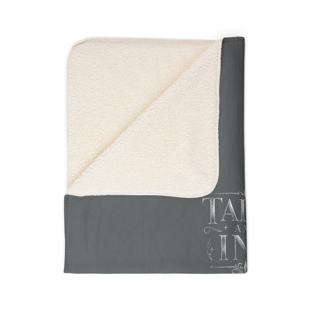 Sherpa Blanket — 'Tales & Ink' Cozy Fleece Throw
