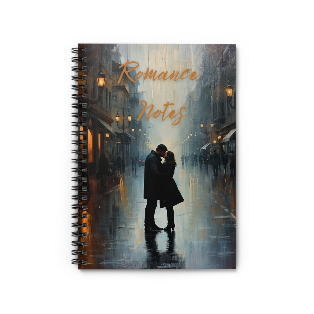 Romance Notes Spiral Notebook — Rainy City Couples Journal