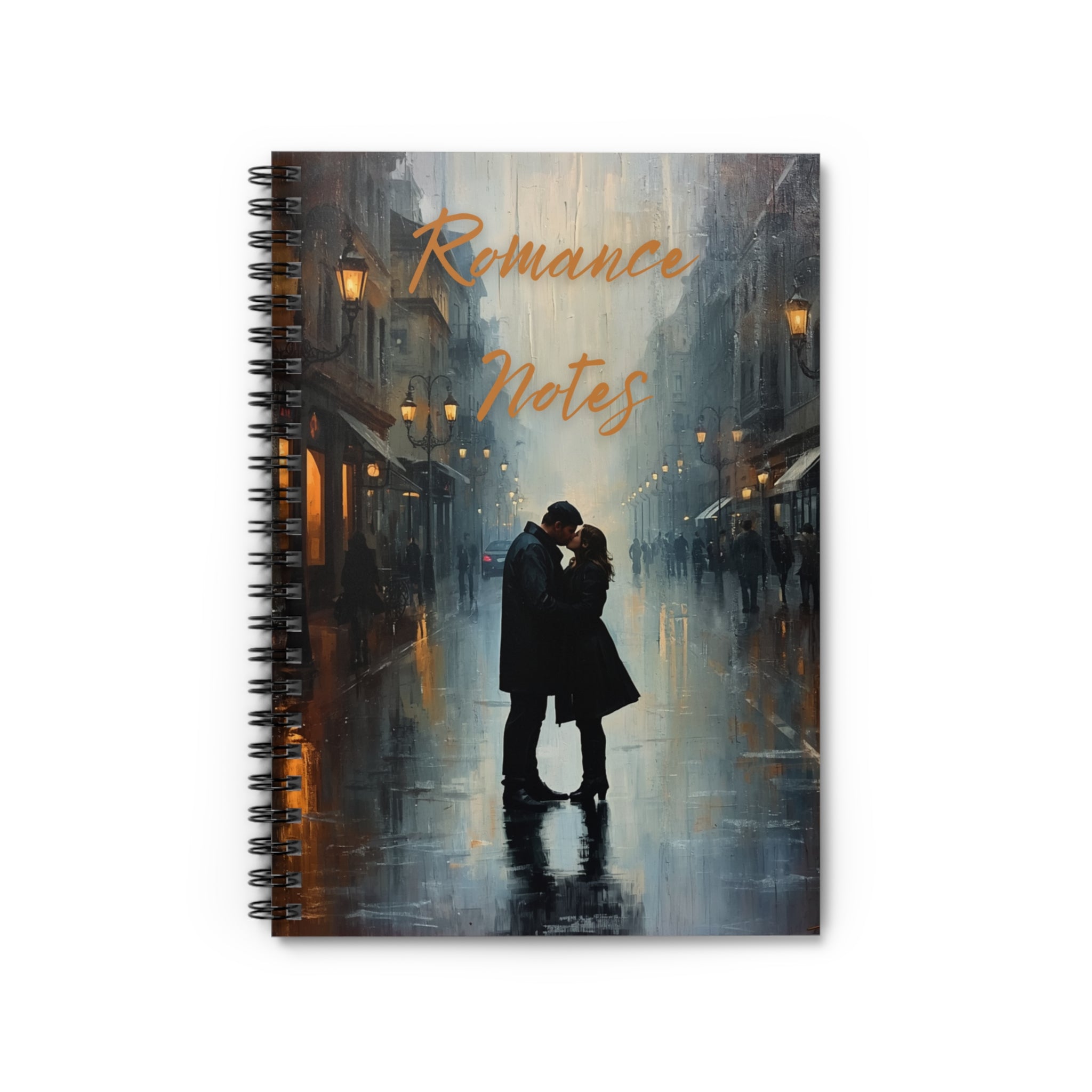 Romance Notes Spiral Notebook — Rainy City Couples Journal