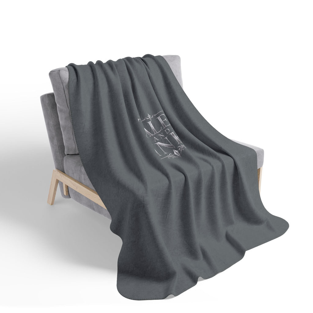 Sherpa Blanket — 'Tales & Ink' Cozy Fleece Throw