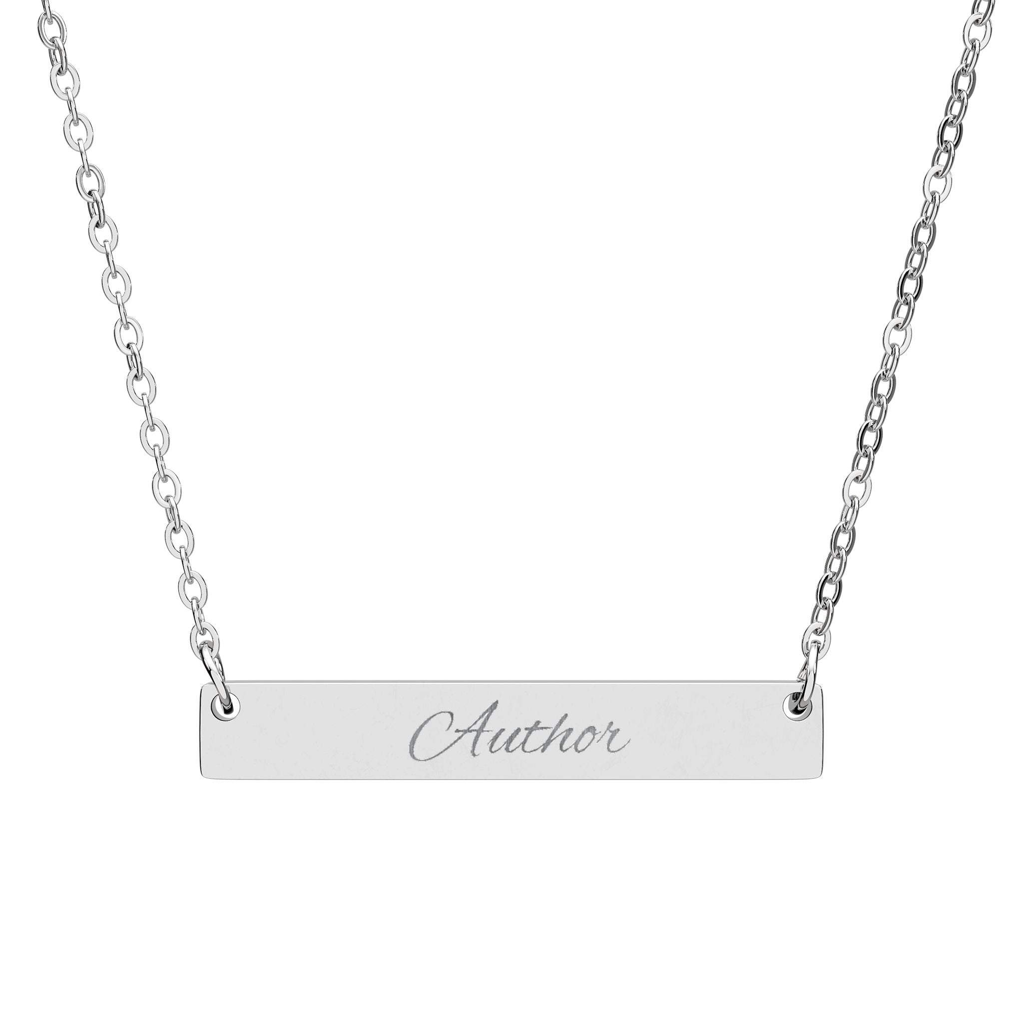 Author Horizontal Bar Necklace