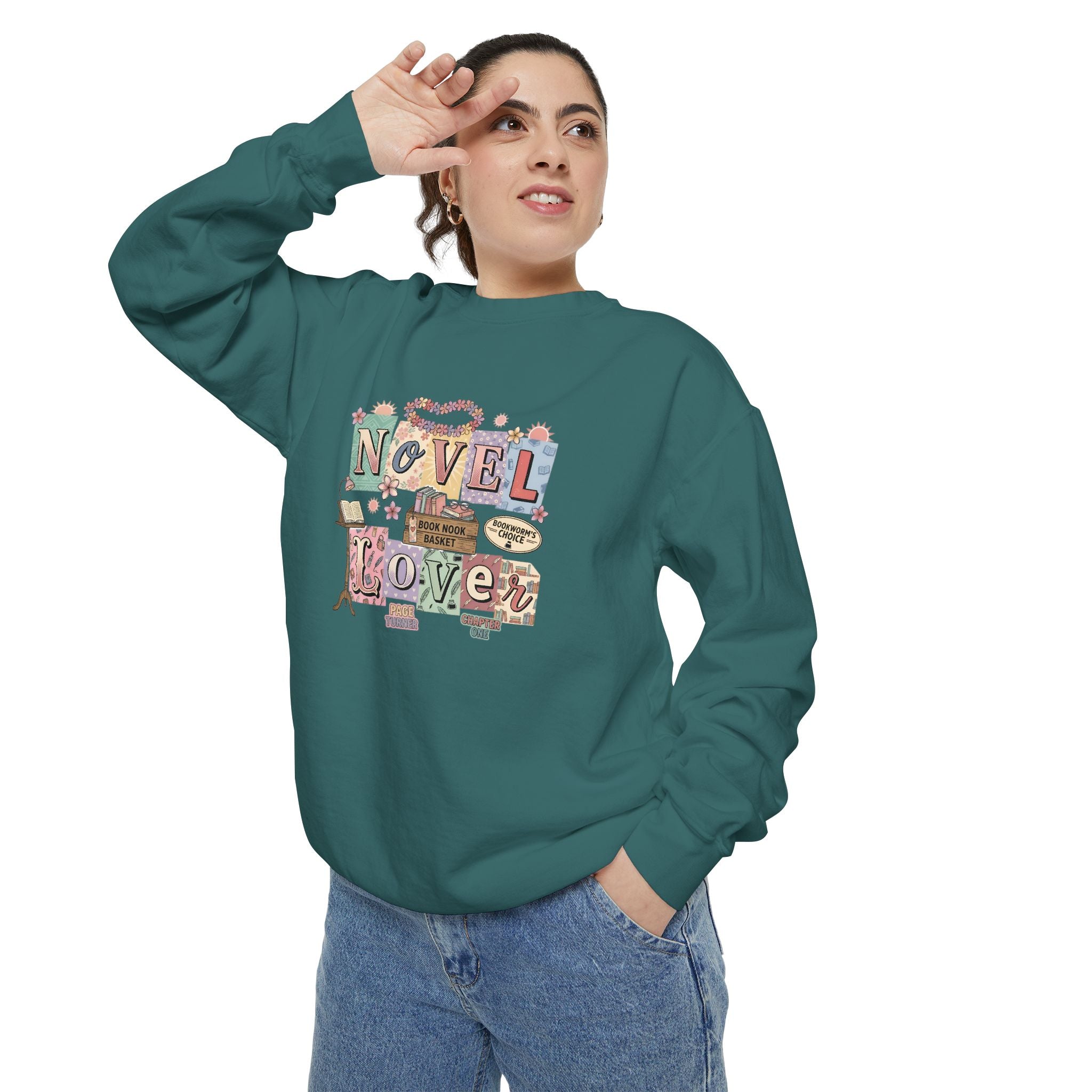 Novel Lover Sweatshirt — Cozy Bookish Graphic Pullover