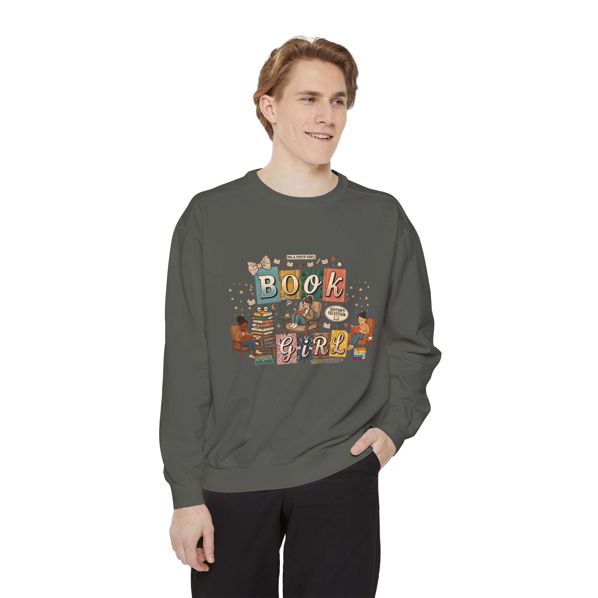 Book Girl Sweatshirt — Cozy Reading Lover Graphic Crewneck