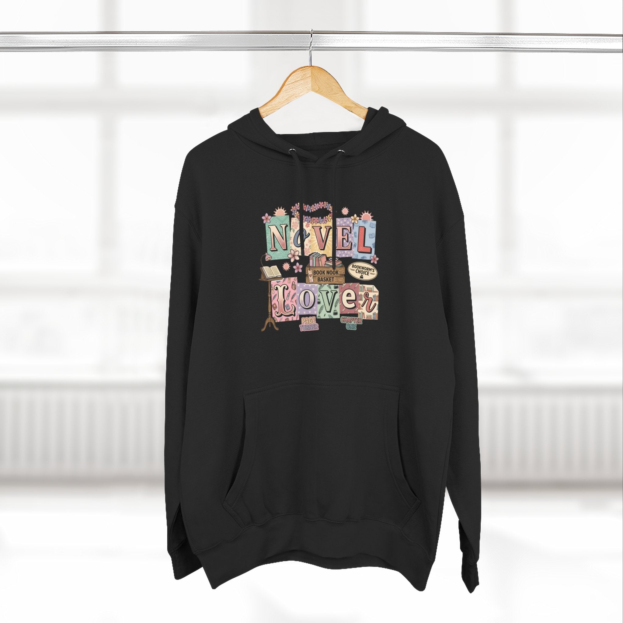 Novel Lover Hoodie — Cozy Literary Graphic Pullover