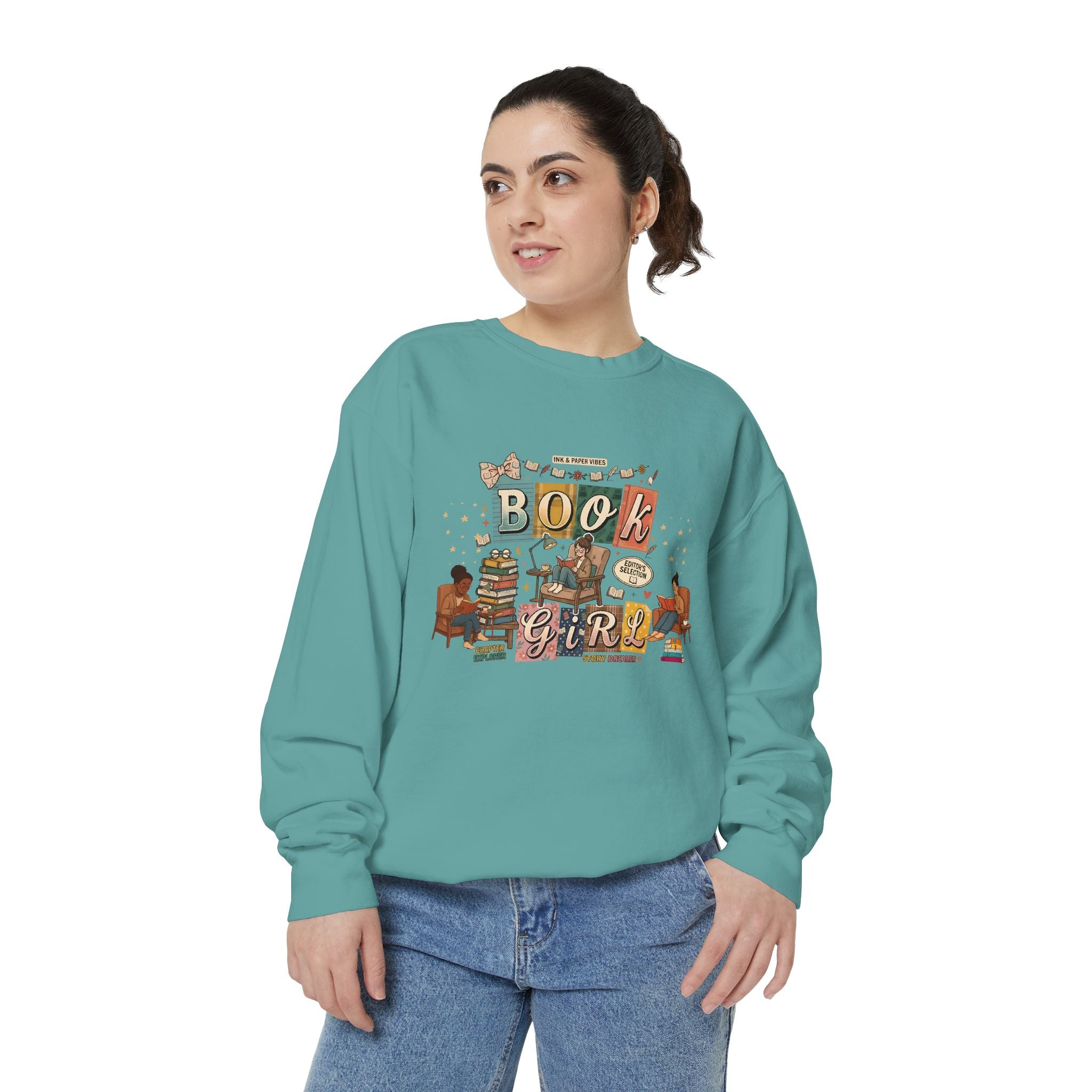 Book Girl Sweatshirt — Cozy Reading Lover Graphic Crewneck