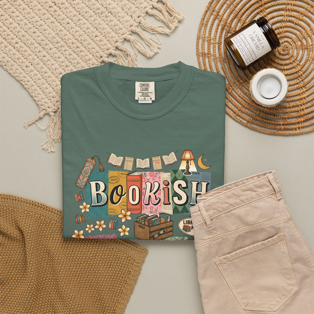 Bookish Babe T-Shirt — Cute Vintage Reading Graphic Tee for Book Lovers