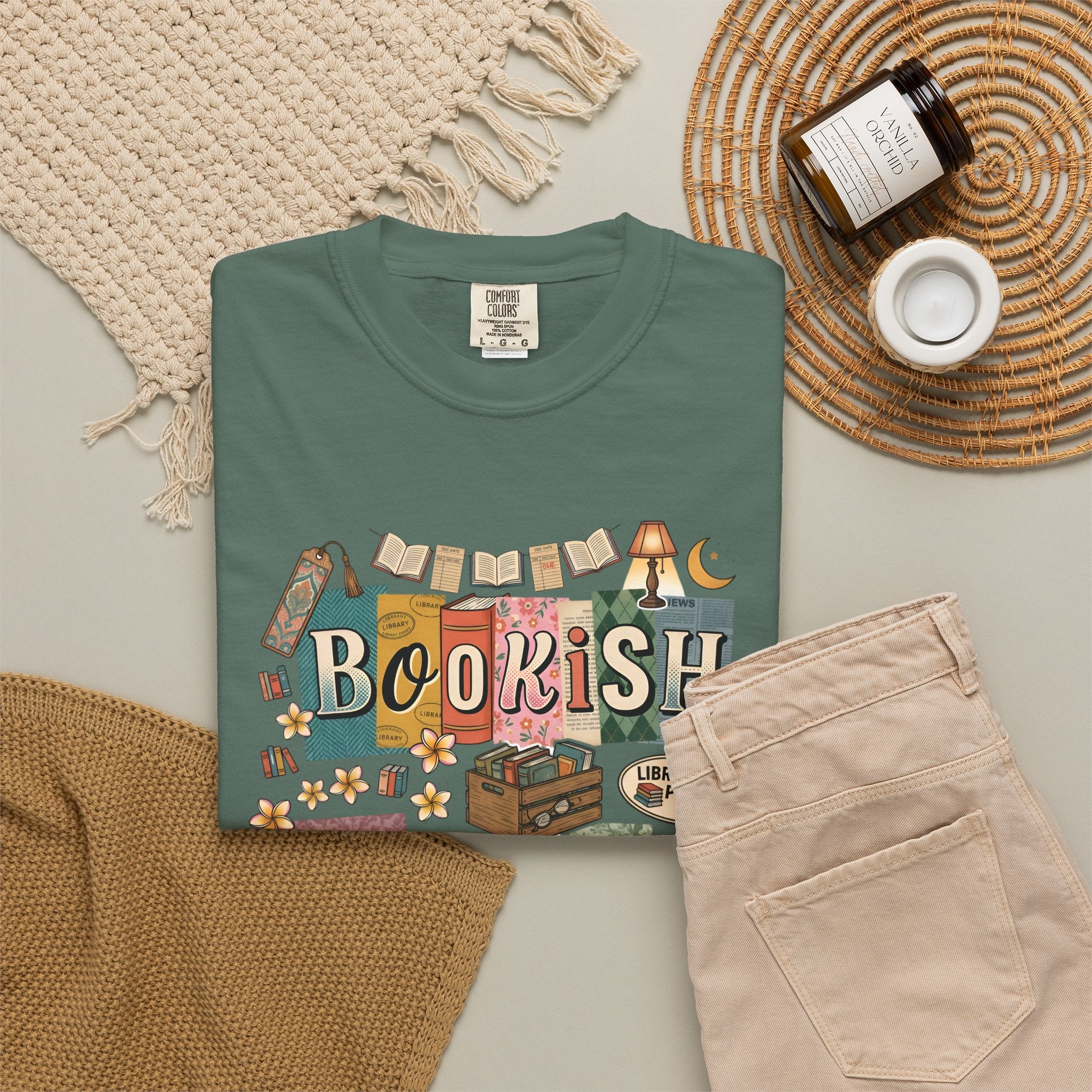 Bookish Babe T-Shirt — Cute Vintage Reading Graphic Tee for Book Lovers