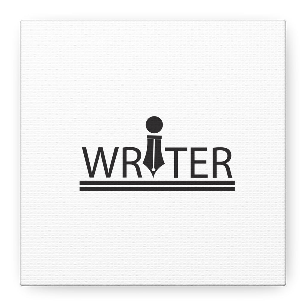 Writer Pen Logo Matte Canvas Wall Art — Stretched 1.25"