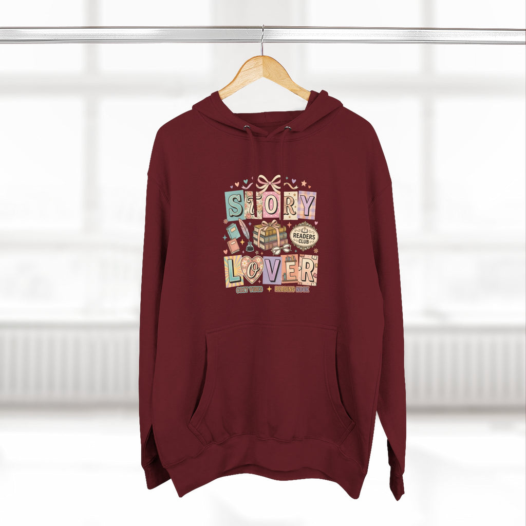 Story Lover Hoodie — Vintage Book Lover Graphic Pullover