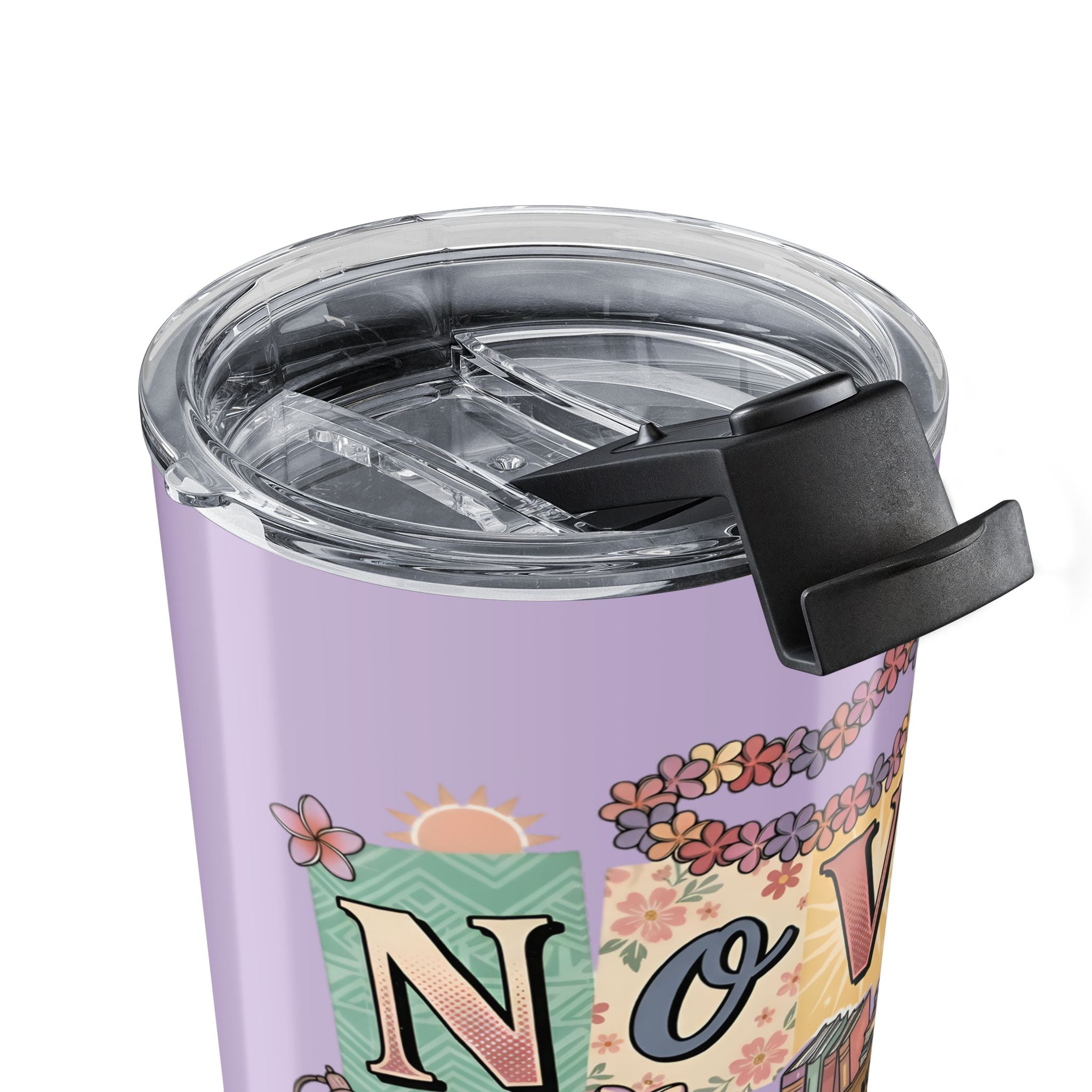 20oz Lavender 'Novel Love' Book Lover Tumbler