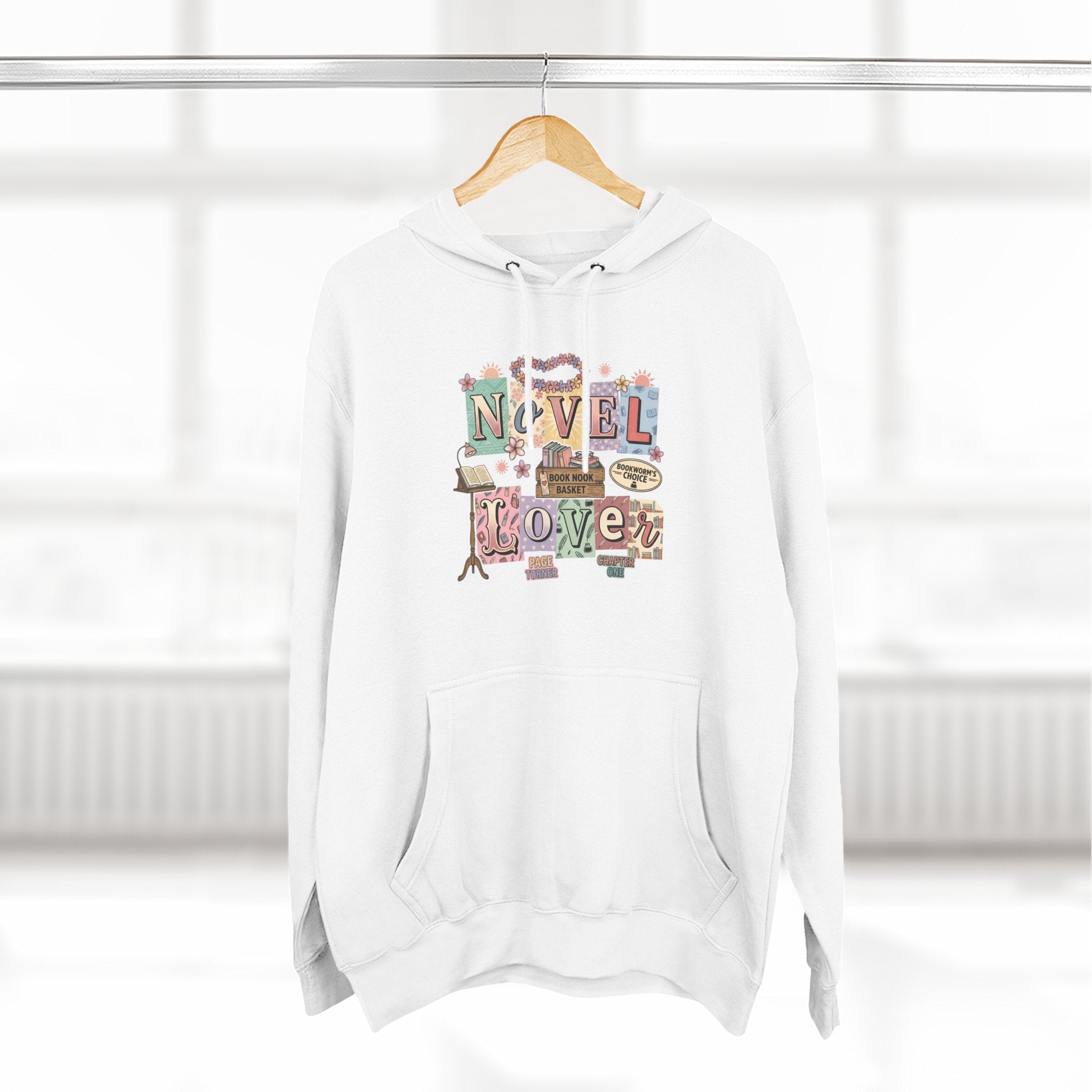 Novel Lover Hoodie — Cozy Literary Graphic Pullover