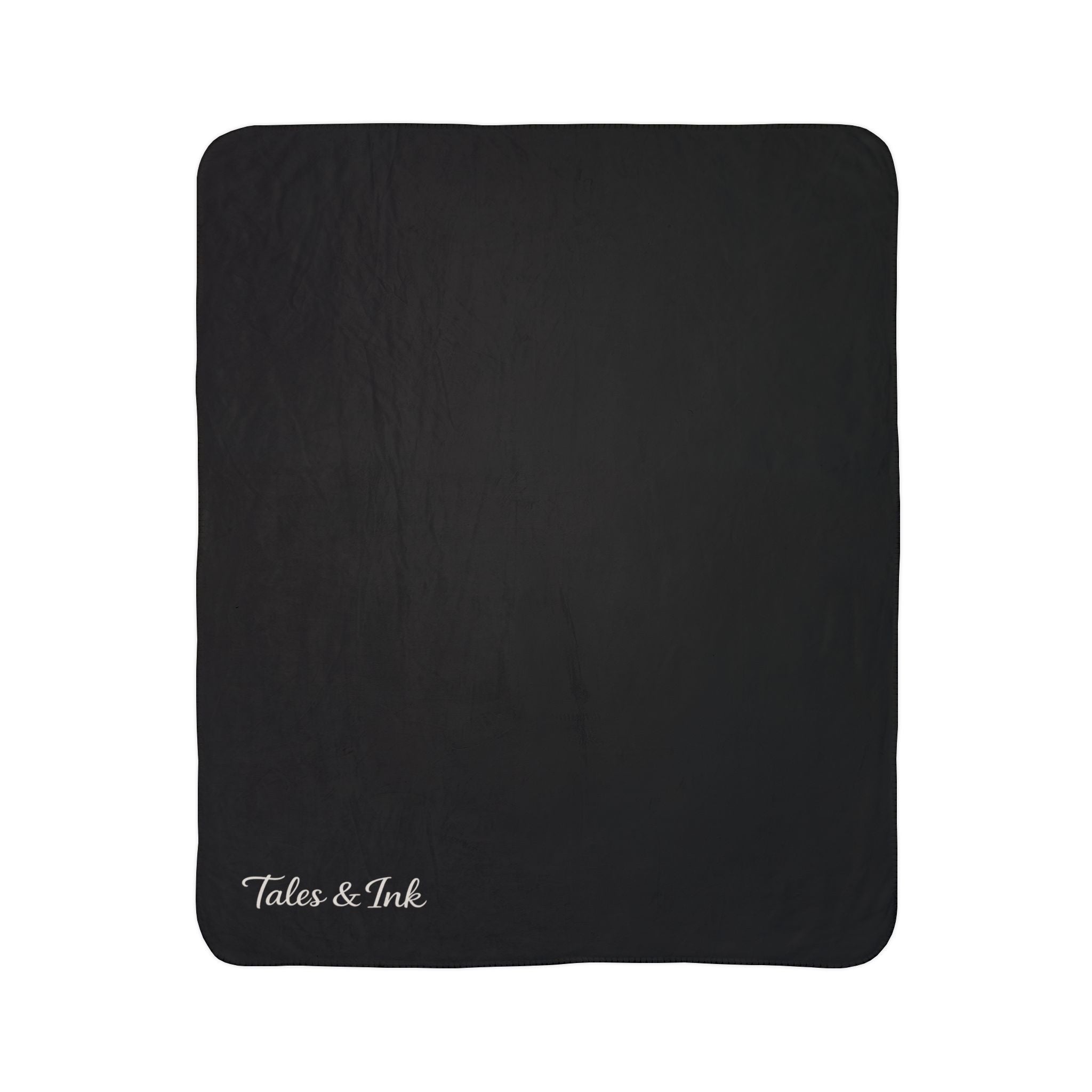 Copy of Sherpa Blanket – Soft Black Fleece Cozy Throw (Tales & Ink Script)