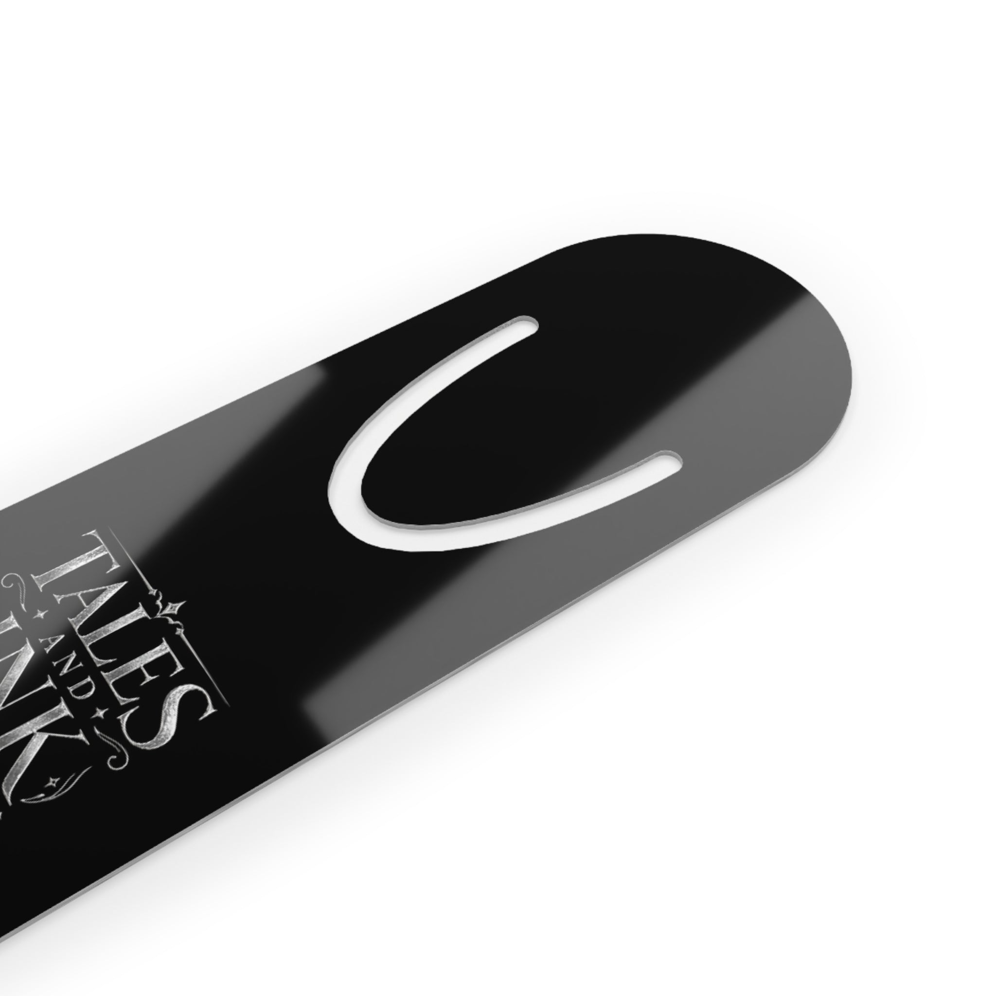 Silver Metal Bookmark — "Tales & Ink" For Readers, Writers, Dreamers