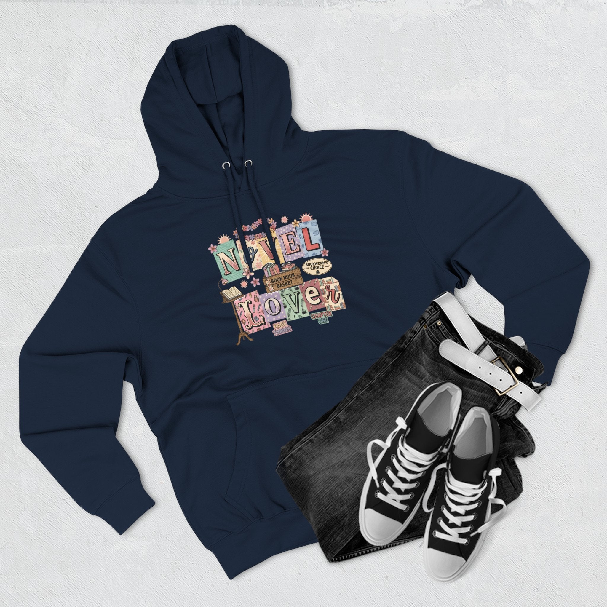 Novel Lover Hoodie — Cozy Literary Graphic Pullover