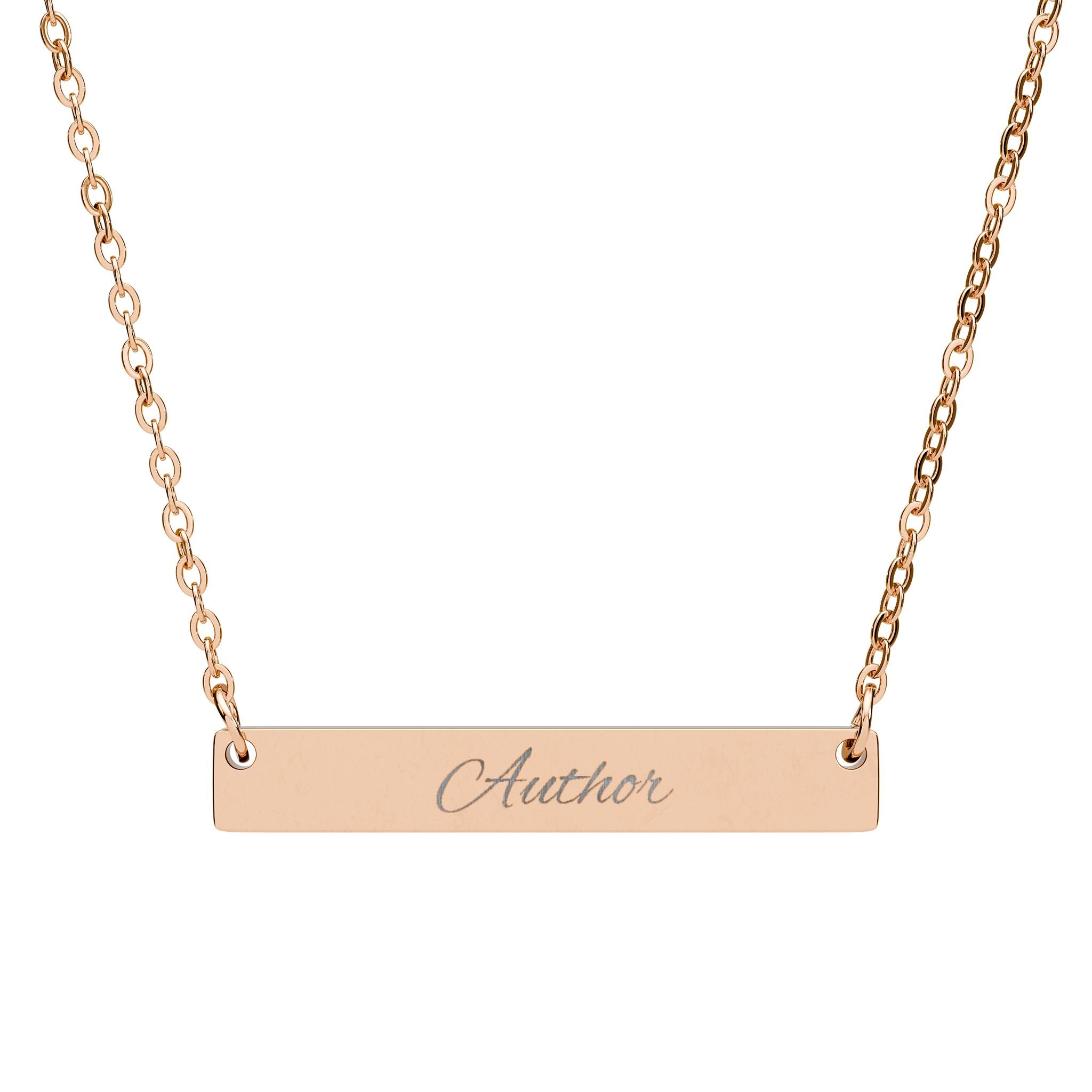 Author Horizontal Bar Necklace
