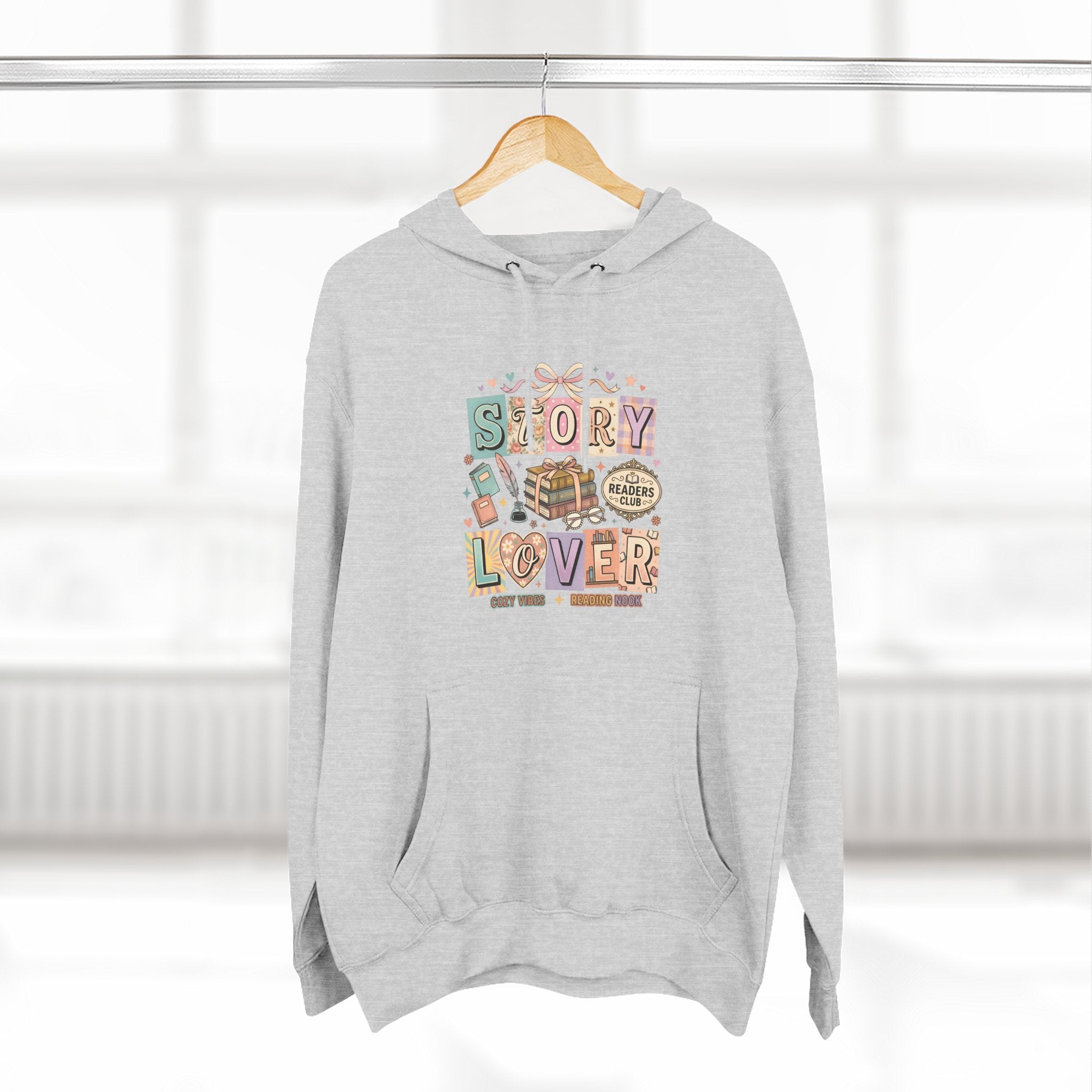 Story Lover Hoodie — Vintage Book Lover Graphic Pullover