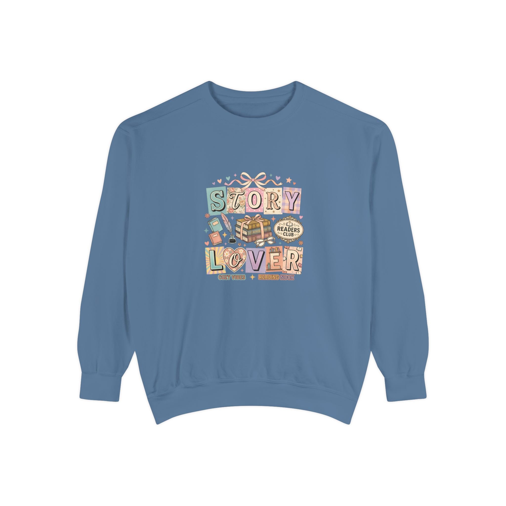 Story Lover Sweatshirt — Vintage Bookish Graphic Pullover for Readers