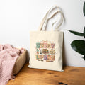 Story Lover Canvas Tote Bag – Bookish Reader Book Stack Design