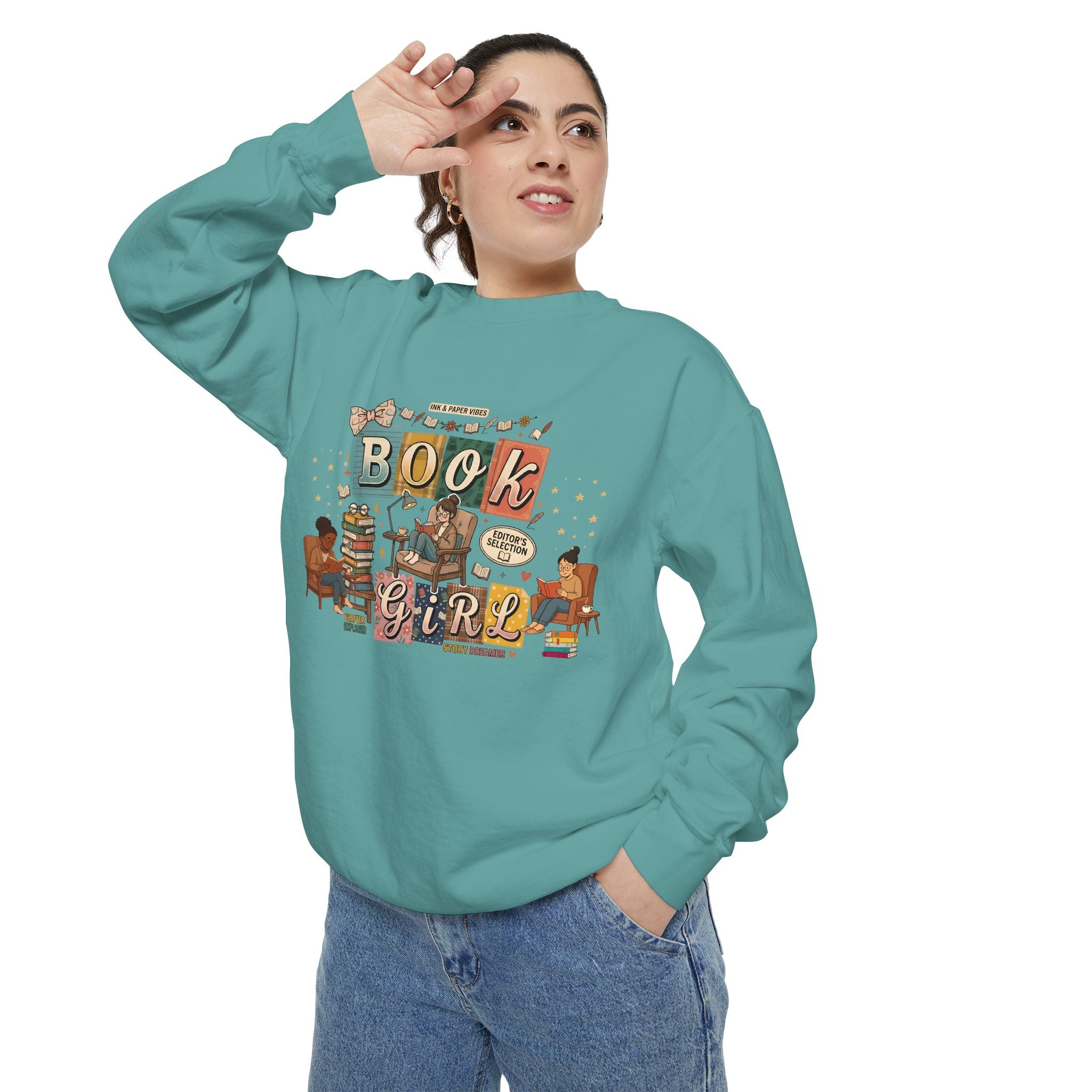 Book Girl Sweatshirt — Cozy Reading Lover Graphic Crewneck