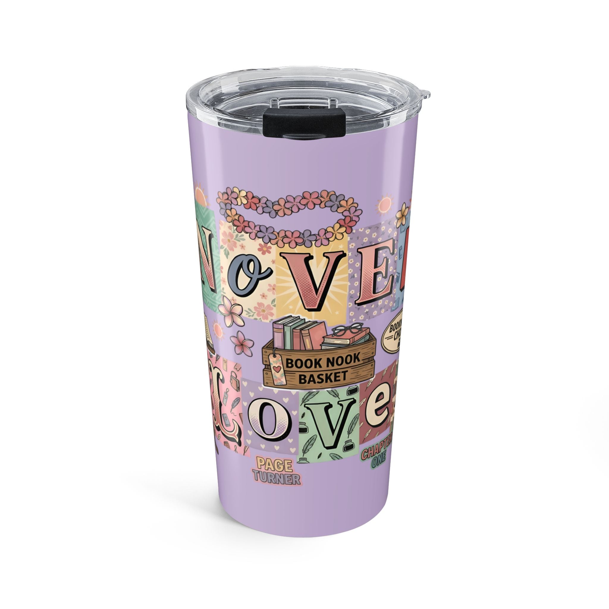 20oz Lavender 'Novel Love' Book Lover Tumbler