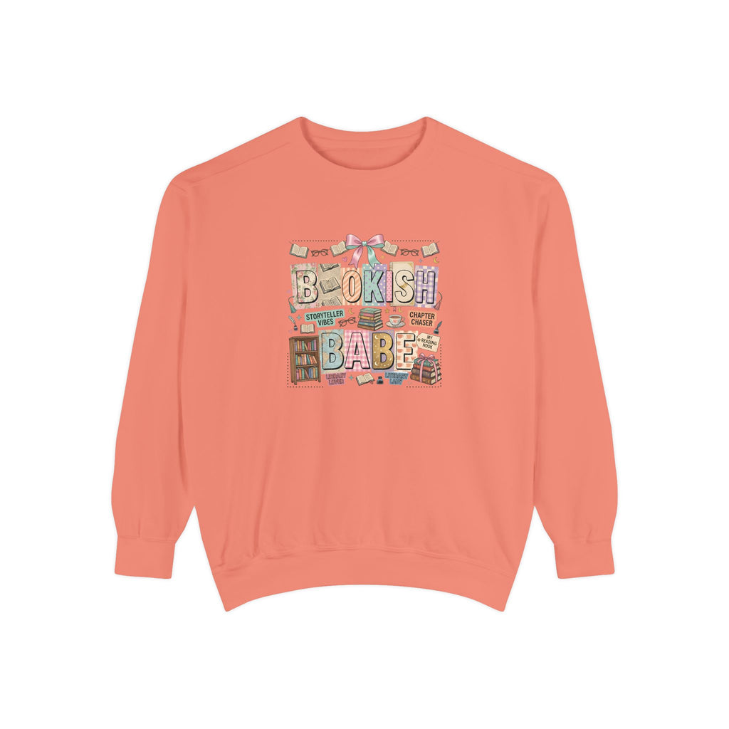 Bookish Babe Sweatshirt — Cute Pastel Reading Graphic Crewneck