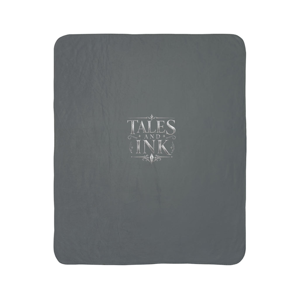 Sherpa Blanket — 'Tales & Ink' Cozy Fleece Throw
