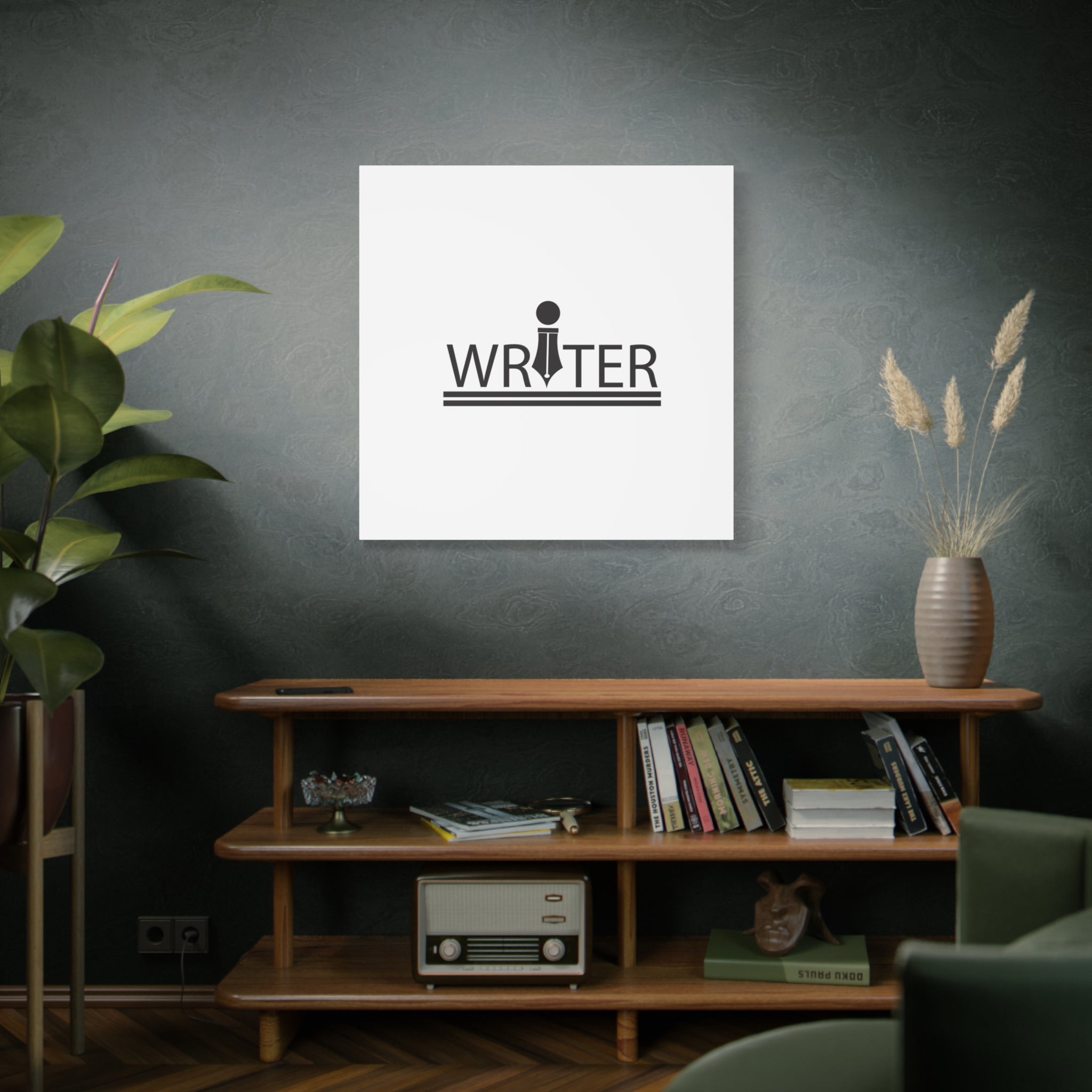 Writer Pen Logo Matte Canvas Wall Art — Stretched 1.25"